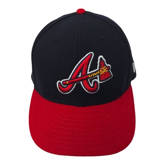 Atlanta Braves Fitted 7 1/2 Hat MLB Embroidered Tomahawk Cap USA Made New Era - Picture 1 of 13